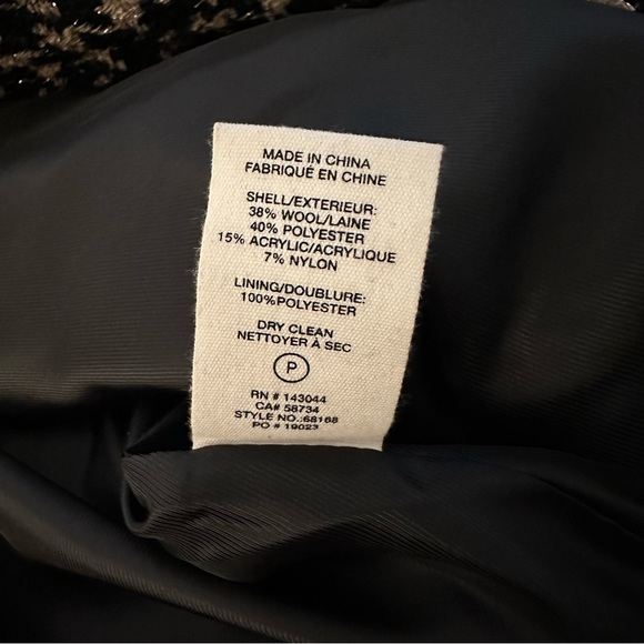 Anthropologie Houndstooth Cropped Sparkle Jacket - Picture 9 of 9